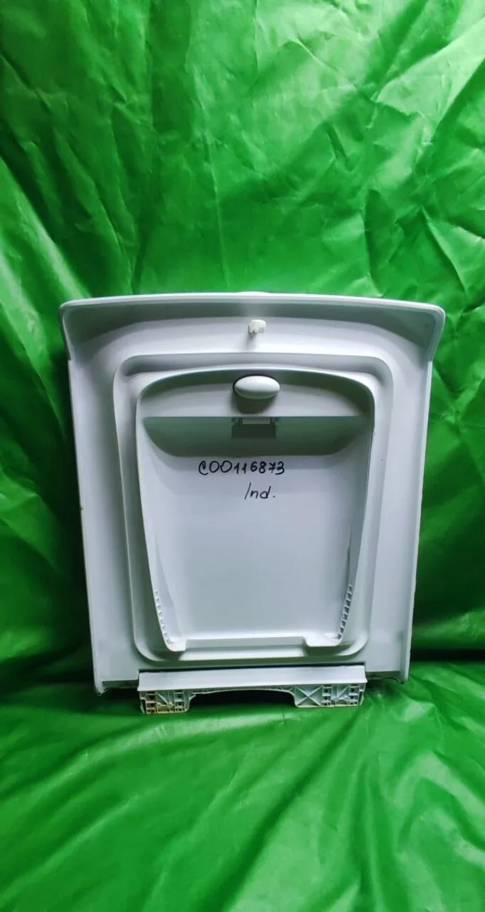 Крышка люка Indesit C00116873 с дефектом стиральной машины с вертикальной загрузкой