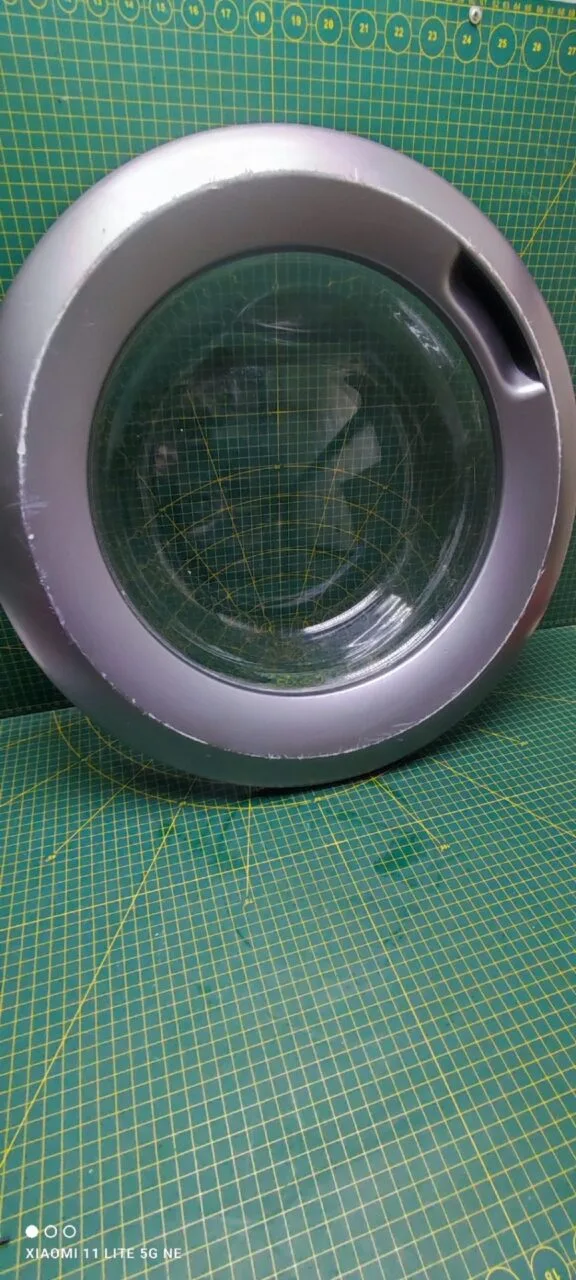 Люк Haier H7620806 серебро с дефектом (потертости обрамления)
