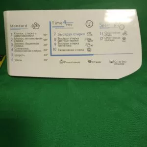 Панель порошкоприемника Indesit 250002851-12программ