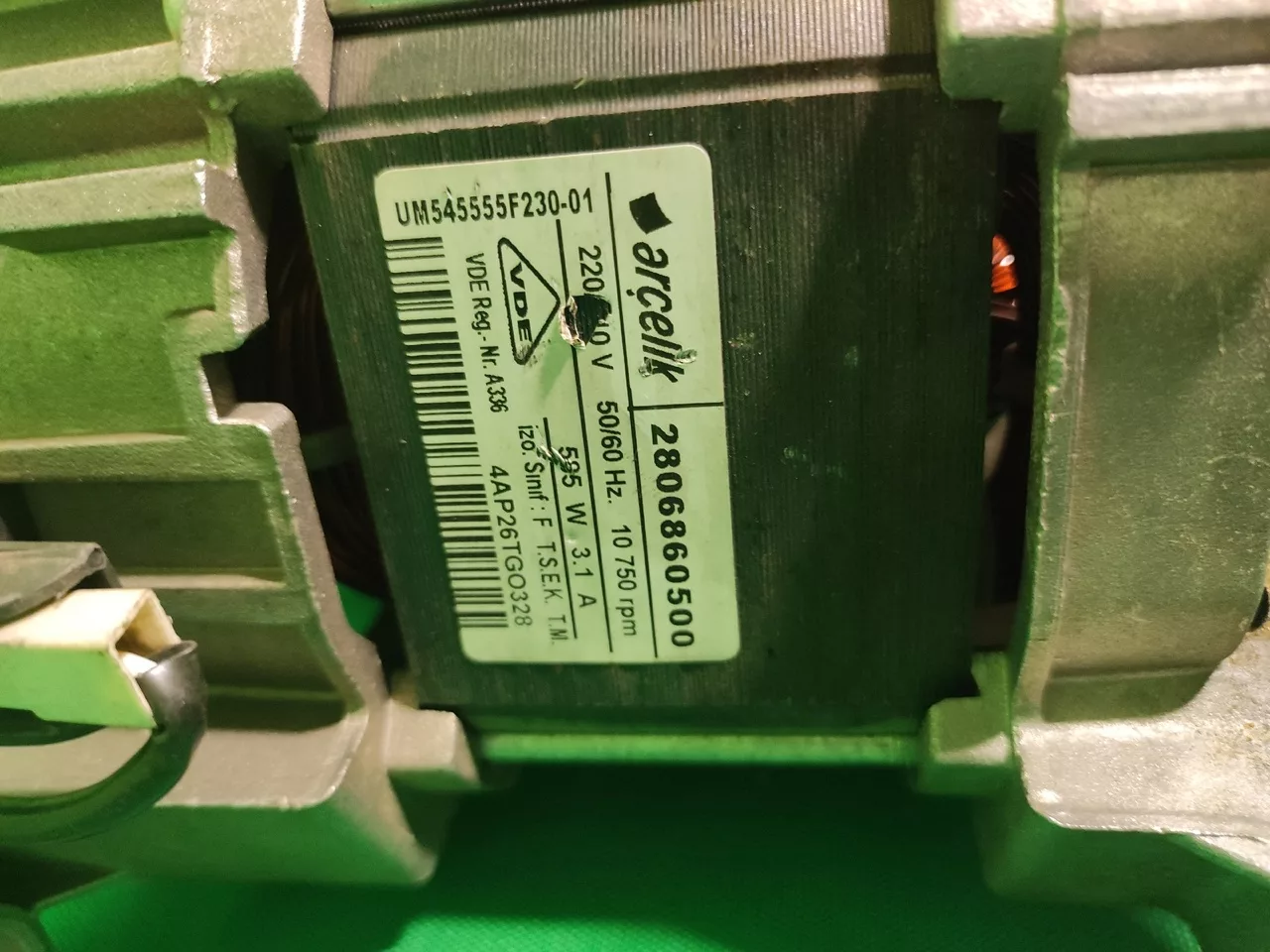 Двигатель Beko Arcelik 2806860500 -7 контактов