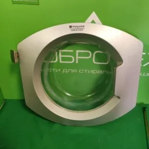 Люк в сборе Ariston C00267744 серебро для стиральной машины без сушки
