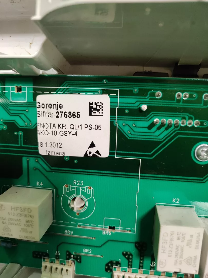 Модуль управления Gorenje WS510SYW для стиральной машины