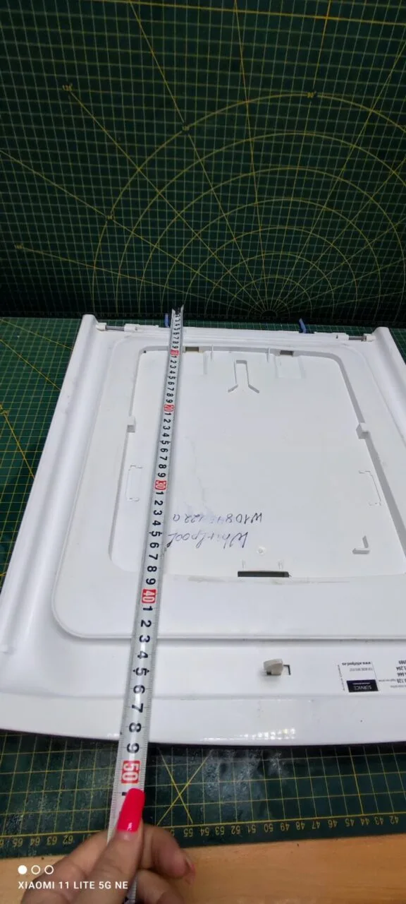 Крышка люка Whirlpool W10845422A стиральной машины с вертикальной загрузкой