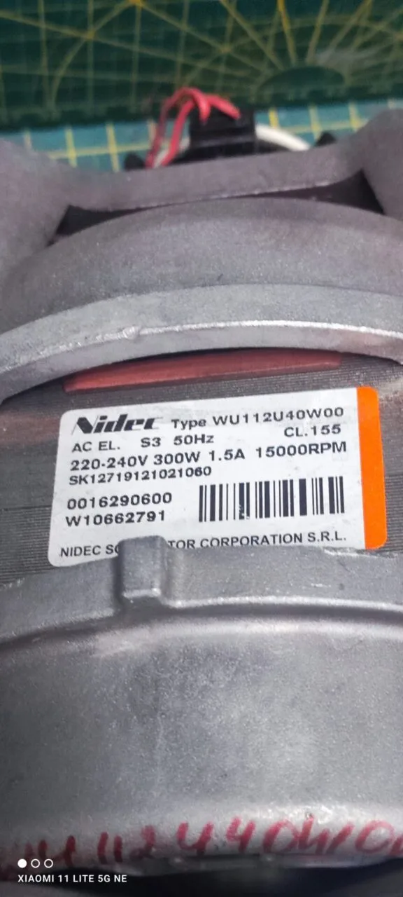 Двигатель Whirlpool Nidec WU112U40W00 -7 контактов