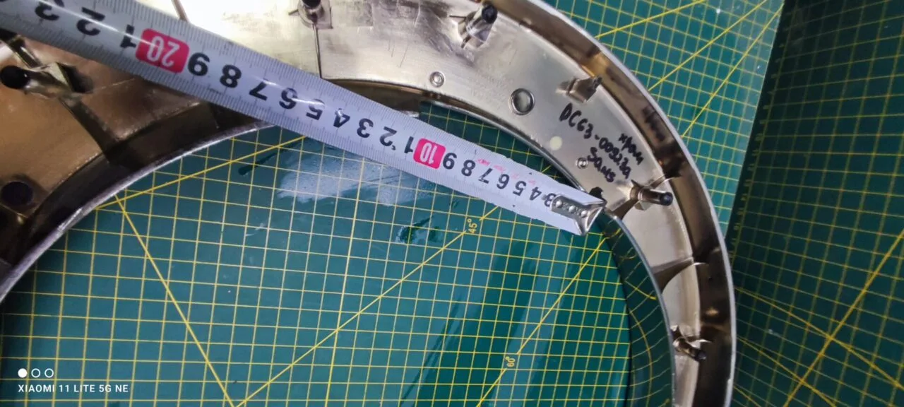 Внешнее обрамление Samsung DC63-00932a хром.