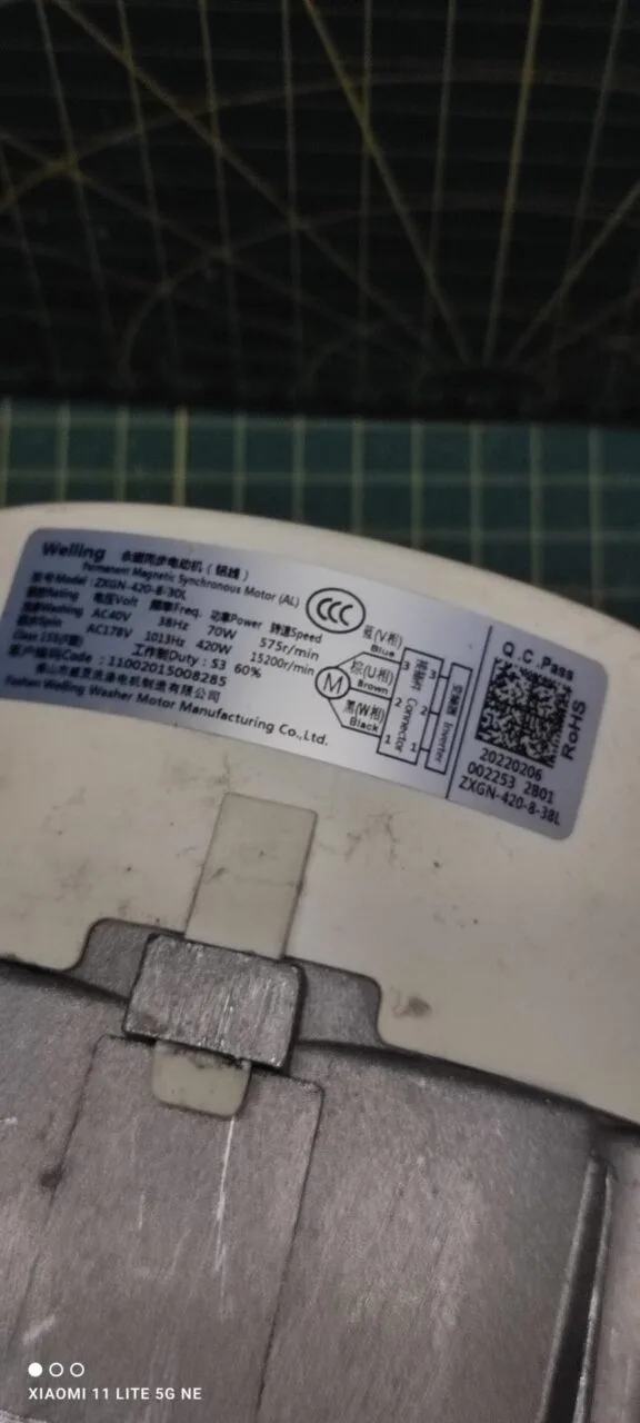 Двигатель Dexp Welling ZXGN-420-8-30L инверт. с платой