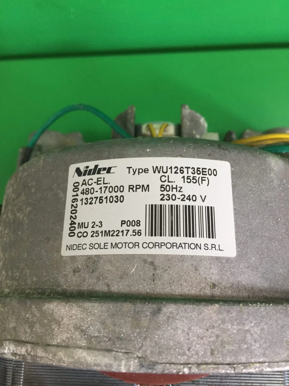 Двигатель Electrolux Nidec 132751040 -7 контактов