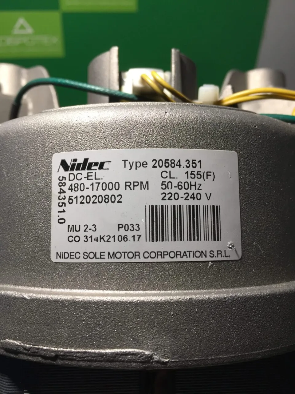 Двигатель Electrolux Nidec 512020802  -9 контактов