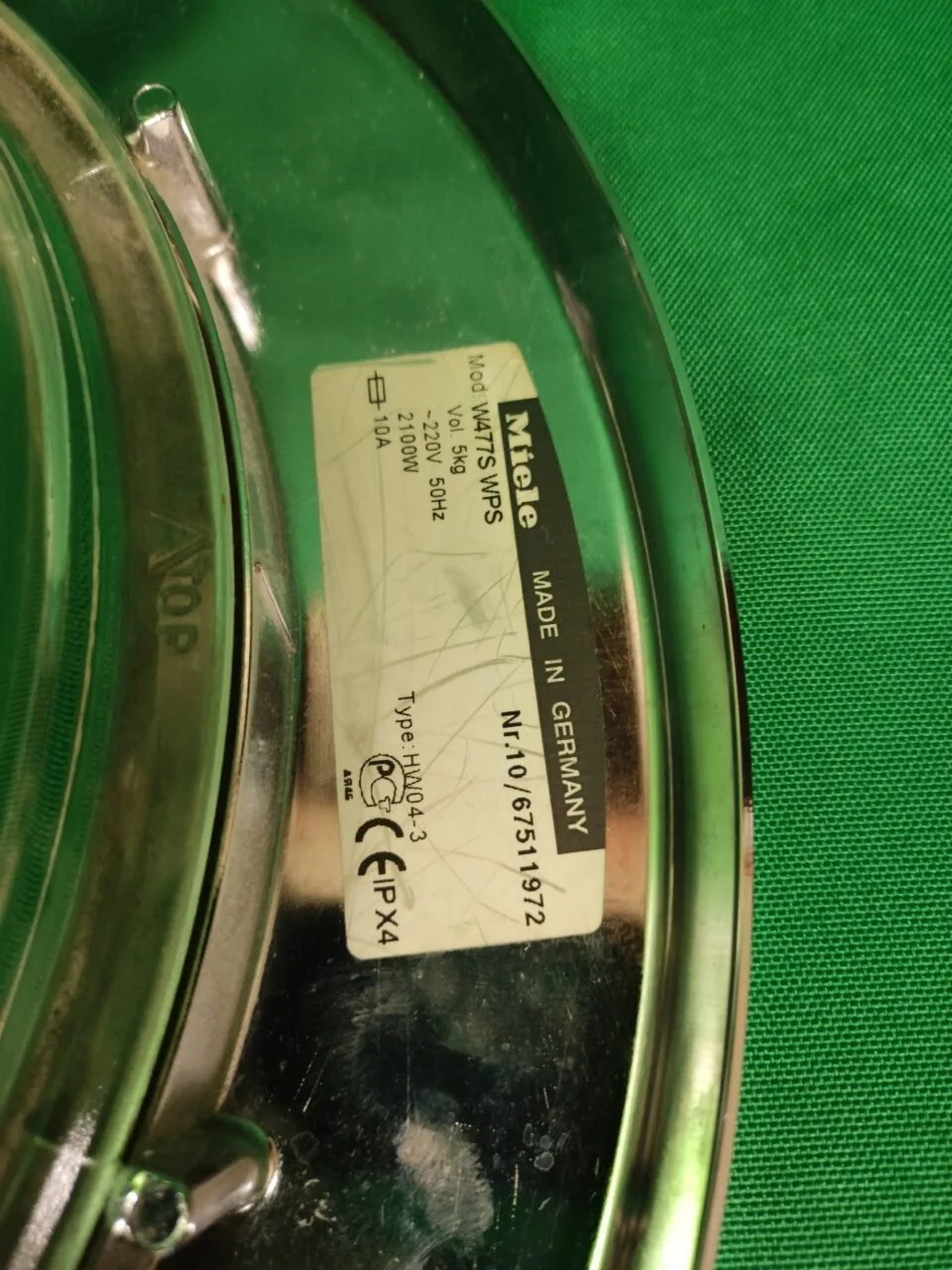 ReakcPX5c3c Люк Miele 496564
