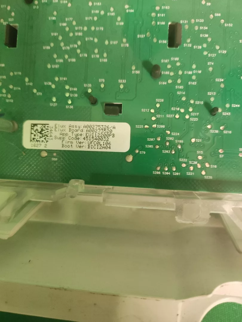 Панель управления Electrolux EWT1062TDW для вертикальной стиральной машины