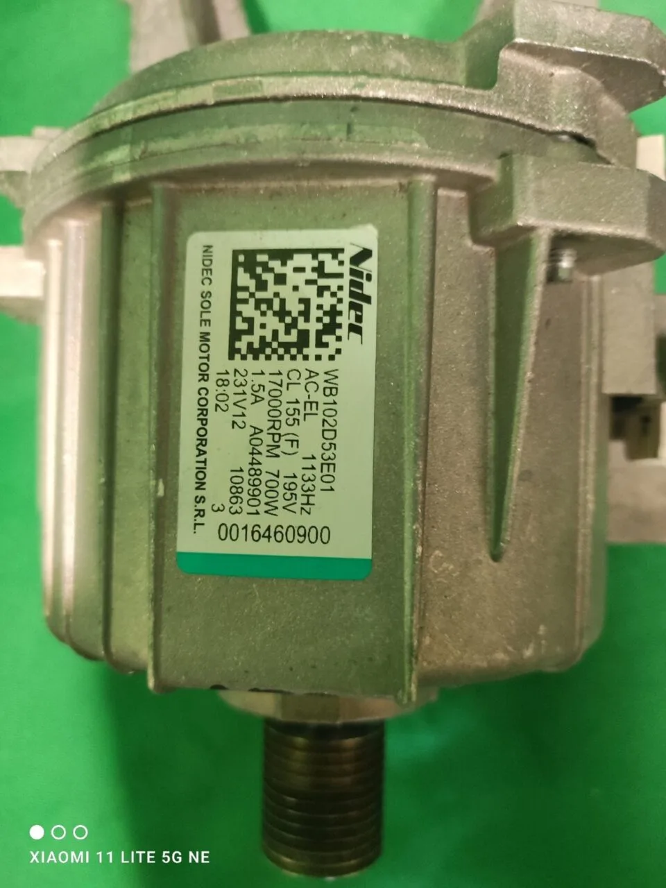 Двигатель AEG WB102d53e01 Nidec -3 контакта