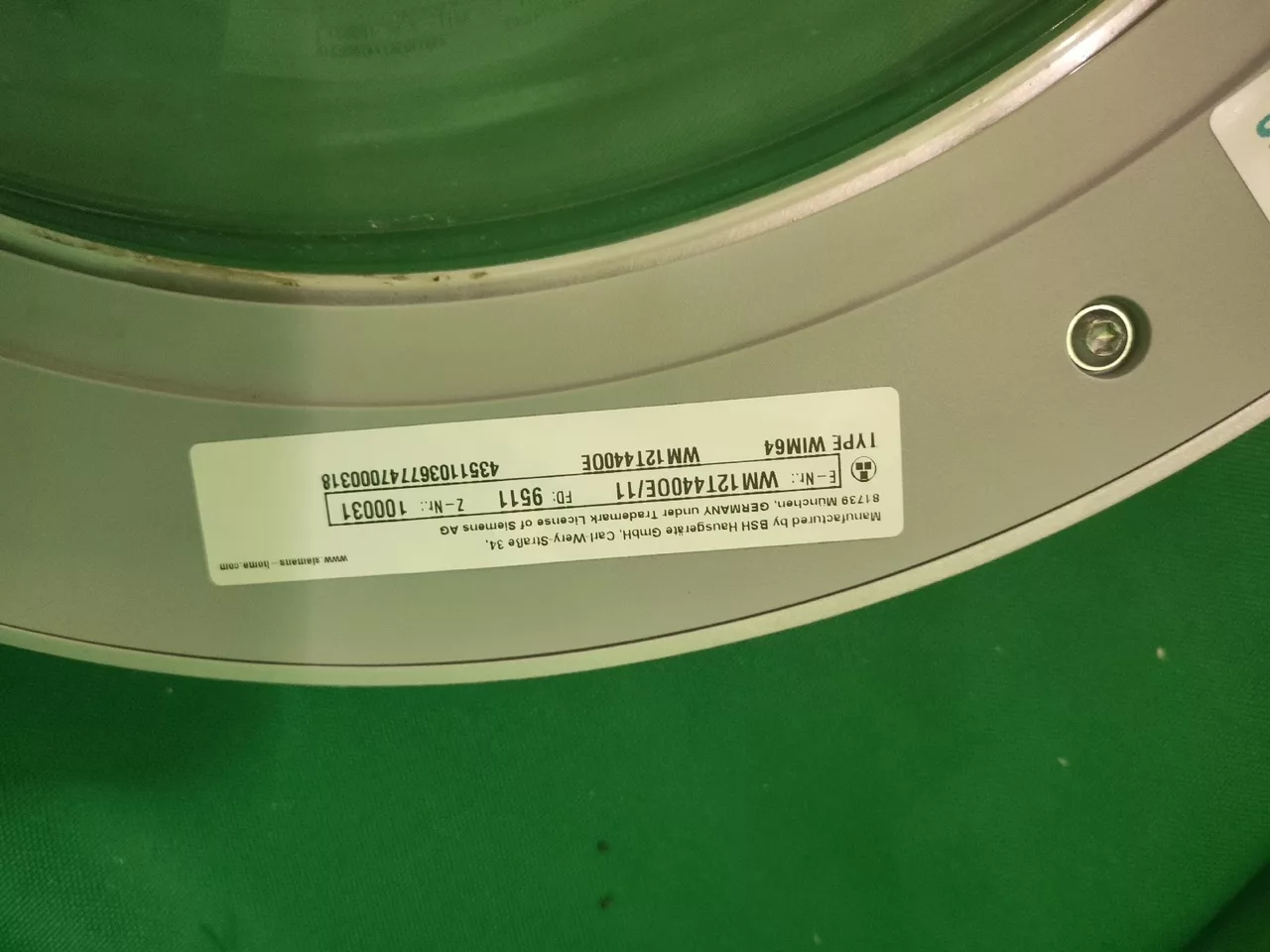 Люк в сборе Siemens 366232 для стиральной машины