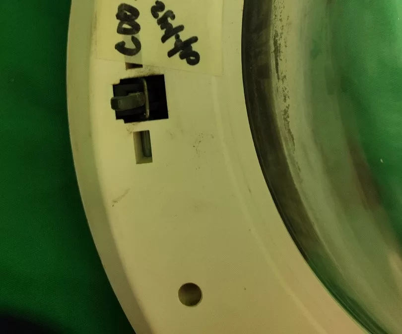 Люк в сборе Indesit C00480533 46см с серой ручкой среднее 6,5см