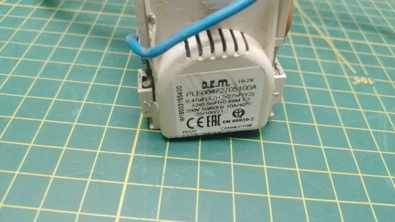 Сетевой фильтр с кабелем питания Ariston, Indesit PLF 00472705100 A PLF 20472703101 к стиральной машине